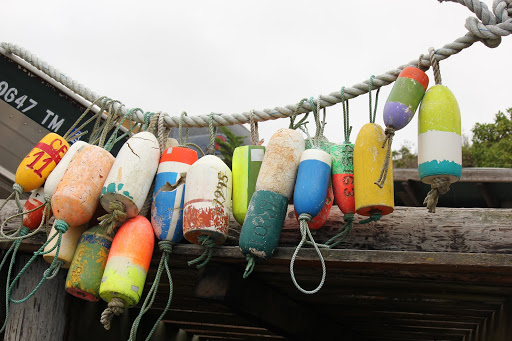 Floats Used by Boats Hanging on Rope